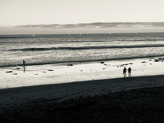 Surfers At Sunset Deep Malibu