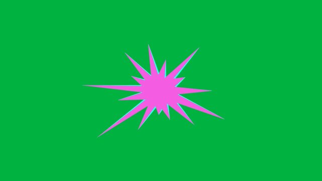 Animation of pink speech buble on white background