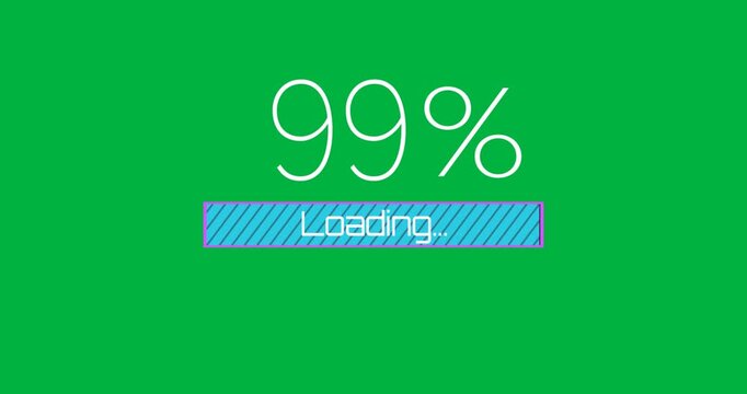 Animation of loading process on black background