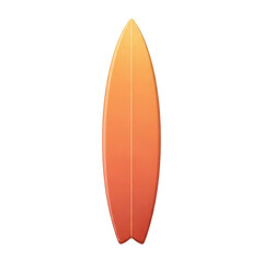 Orange Surfboard with Pointed Nose and Tail for Surfing.