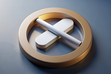 Minimal No Smoking Icon for Public Health Awareness