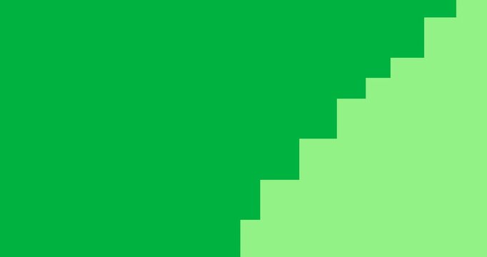 Digital animation of green abstract geometric pattern design against white background