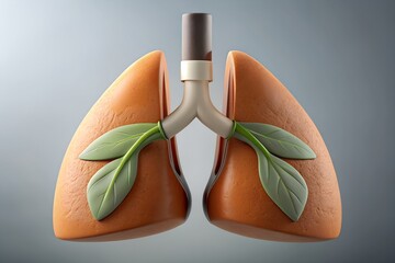 Quit Smoking Concept with Healthy Lungs