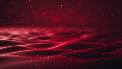 Rippling waves of deep red light create a mesmerizing texture that captivates the viewers attention and imagination