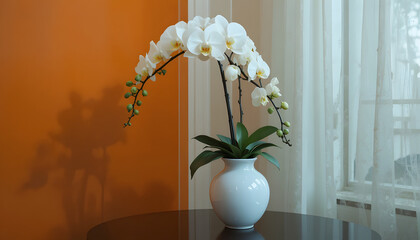 Kitchen counter with utensils and shelving unit near a white wall in a modern kitchen interior, minimalist design with clean lines, functional layout, neutral tones and cozy contemporary home cooking 