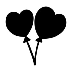 ballons hand drawn icon