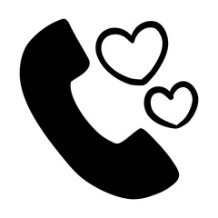 call hand drawn icon