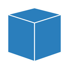 Blue Cube Vector Illustration
