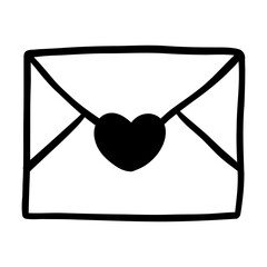 envelope hand drawn icon