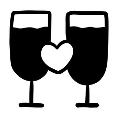 drinks hand drawn icon