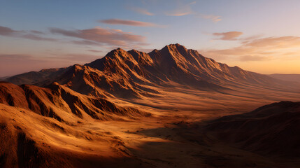 Naklejka premium sunrise in the mountains