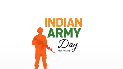 Indian Army Day Commemoration with Soldier Silhouette.