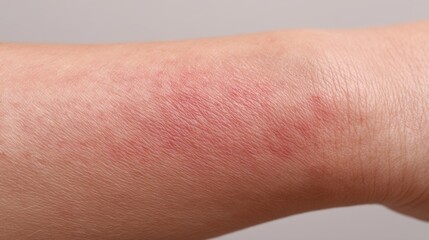 Skin Reaction to Insect Sting with Swelling and Redness on Arm Showing Allergic Response and Inflammation After Exposure to Bug Bite