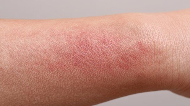 Skin Reaction to Insect Sting with Swelling and Redness on Arm Showing Allergic Response and Inflammation After Exposure to Bug Bite