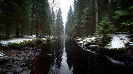 Obraz premium waterfall in the forest