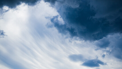 Cloud storm sky dark rain lightning thunder stormy typhoon nature light scene rainy atmosphere...