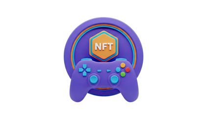 Video Game Controller with NFT Coin Icon