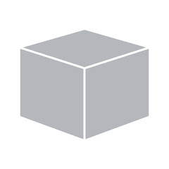 Grey Cube Vector Illustration