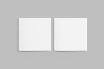 Blank floating white book on gray background mockup