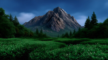 sunrise in the mountains