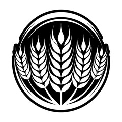 Glyph Style Wheat Icons 
