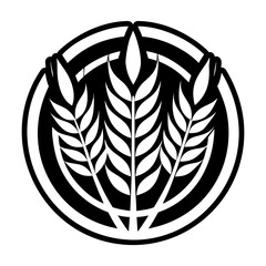 Glyph Style Wheat Icons 
