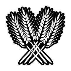 Glyph Style Wheat Icons 
