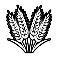 Glyph Style Wheat Icons 
