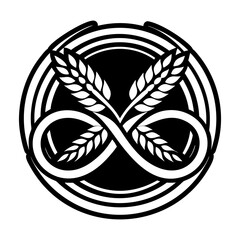 Glyph Style Wheat Icons 
