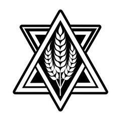 Glyph Style Wheat Icons 
