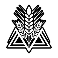 Glyph Style Wheat Icons 

