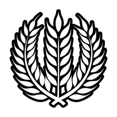 Glyph Style Wheat Icons 
