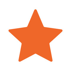 Orange Star Vector Illustration