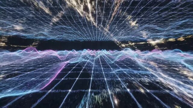Abstract cosmic wave patterns