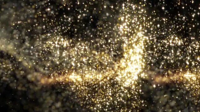 Futuristic Digital Particle Sparks Explosion Flow Glitter Magic Glow Title Or Logo Reveal Background Animation