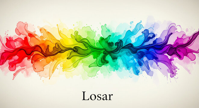losar watercolor abstract art