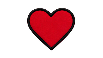 Fototapeta premium Red heart shape isolated on transparent background