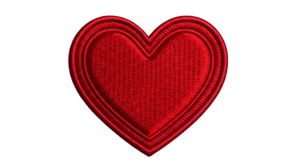 Fototapeta premium Red heart shape isolated on transparent background