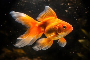 A vibrant golden fish swimming gracefully in clear water, symbolizing luck, beauty, and tranquility.
Category: Animals