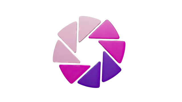 Triangular Aperture with Pink and Purple Tones - Powered by Adobe