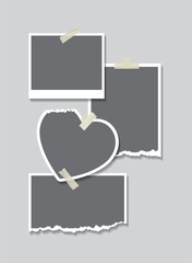 Digital photo templates, collage, abstract photo frames, and pictures, Collage eighteen frames, photos, parts or pictures