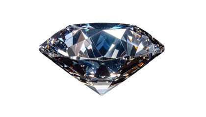 A photorealistic, high-resolution rendering of a single, brilliant-cut gemstone