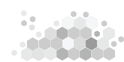 A subtle hexagon pattern background featuring interconnected geometric shapes in soft gray and white tones. Minimal white abstract 3D wall texture with embossed hexagonal design.ideal for bright poste