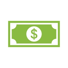 Green Dollar Bill Icon