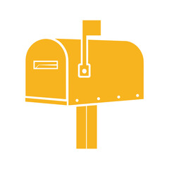 Yellow Mailbox Illustration
