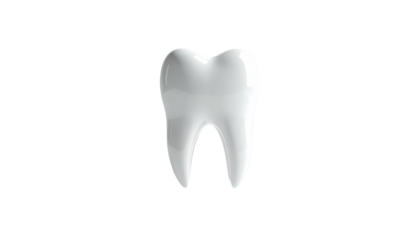 A pristine white molar with detailed anatomy, perfect for dental health concepts