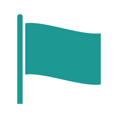 Green Flag Icon Vector Illustration