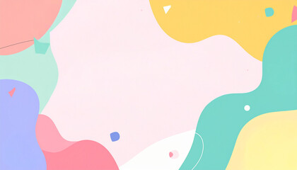 かわいい、ポップな抽象画（背景、壁紙、シンプルなイラスト素材）