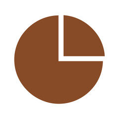 Brown Pie Chart Icon