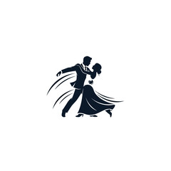 Fototapeta premium Dancing Couple Silhouette in Motion.